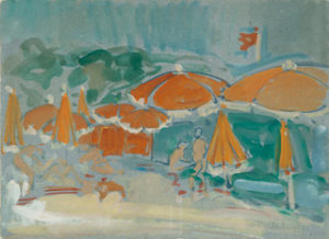 Oranje parasols by Annemarie Eilers